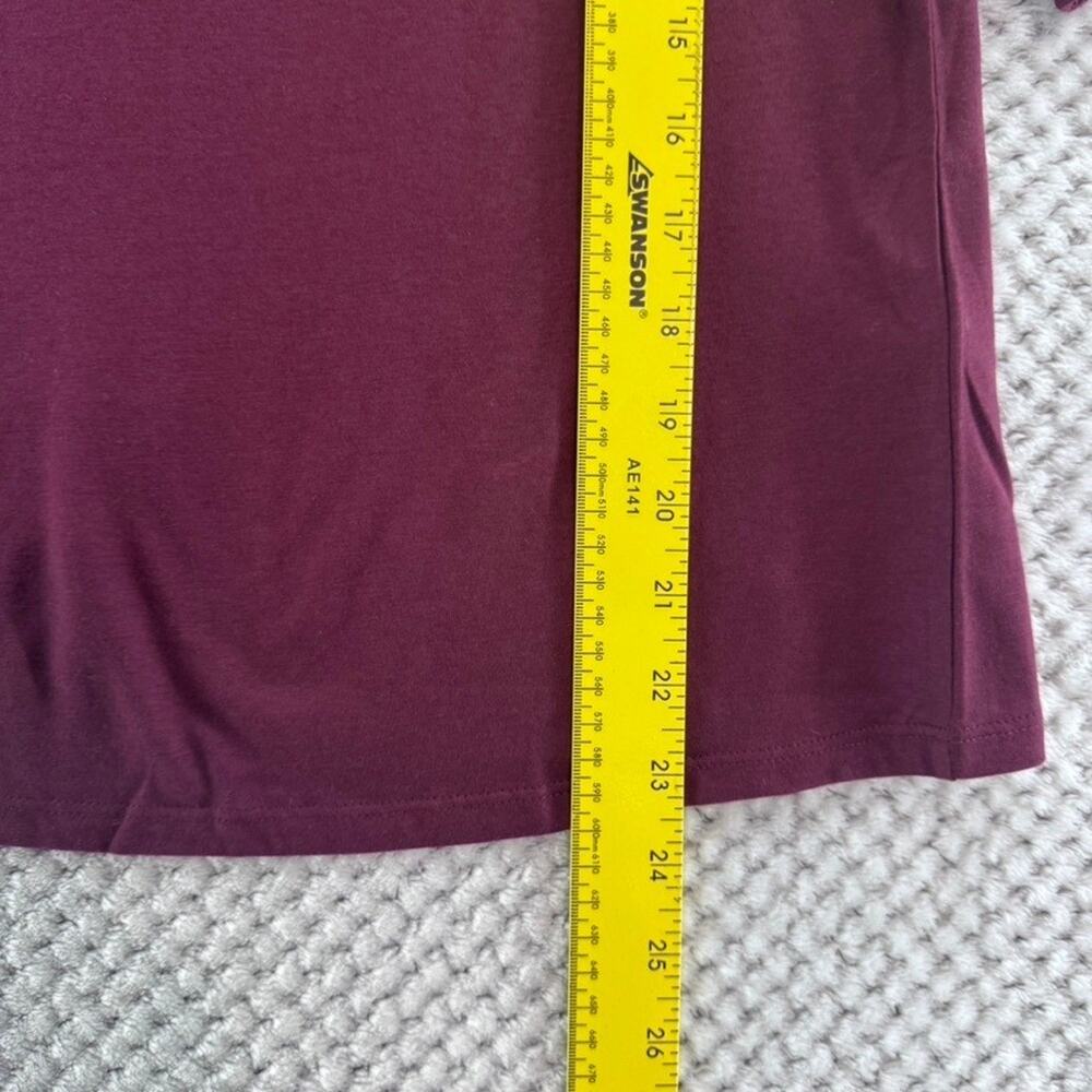 Boden Womens US 6 Top Burgundy Puff Sleeve Smocked Cuffs Round Neck Casual - Picture 5 of 8